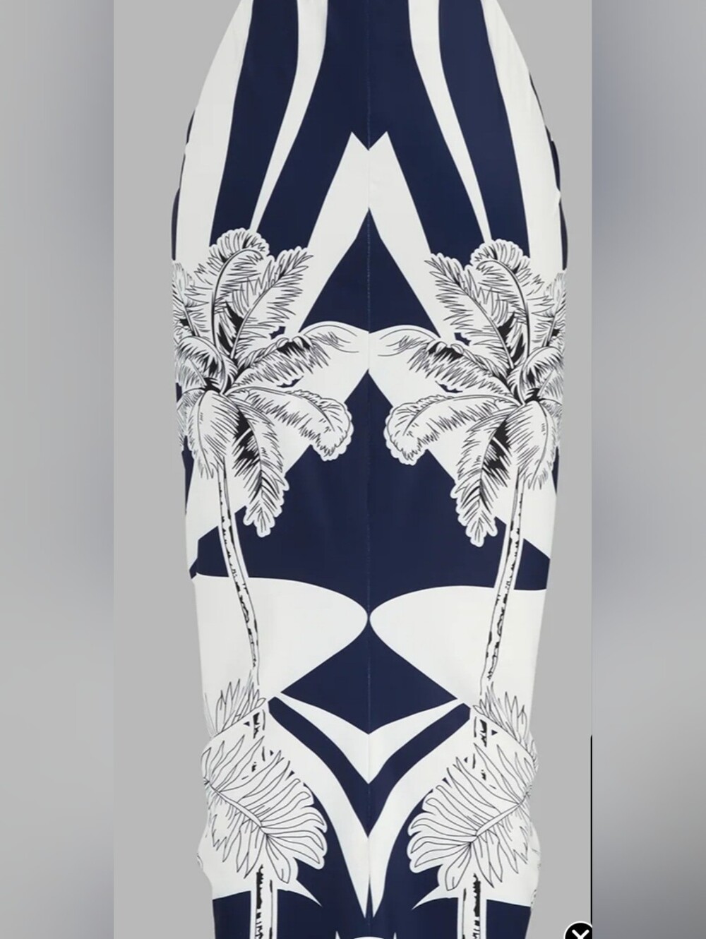 Commense Navy & White Floral V-Neck Maxi Dress - Picture 3 of 4